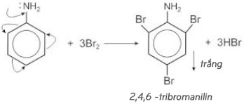 phương trình phản ứng của anilin với brom
