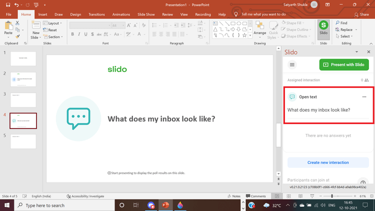 Chọn cách hiện kết quả bạn muốn trong slide PowerPoint