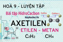Bài tập về Axetilen C2H2, Etilen C2H4, Benzen C6H6, Metan CH4 và cách giải - hoá lớp 9