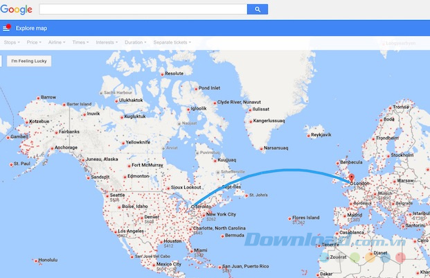 Đặt vé máy bay với Google Flights