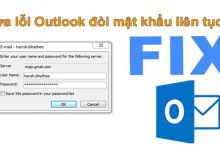 Sửa lỗi Outlook đòi mật khẩu liên tục