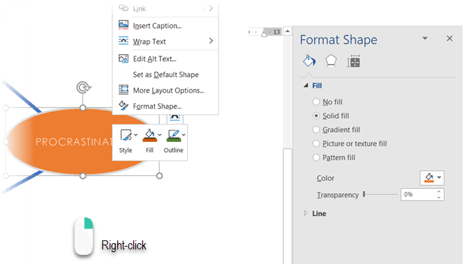 Microsoft Word cho phép bạn thoải mái tùy biến hình dạng trong bản đồ tư duy