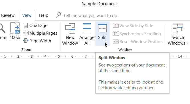 Tính năng phân đôi tài liệu của Microsoft Word 