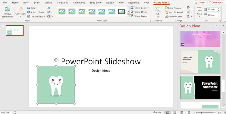 Bạn có thể bật ý tưởng thiết kế PowerPoint bằng hình ảnh