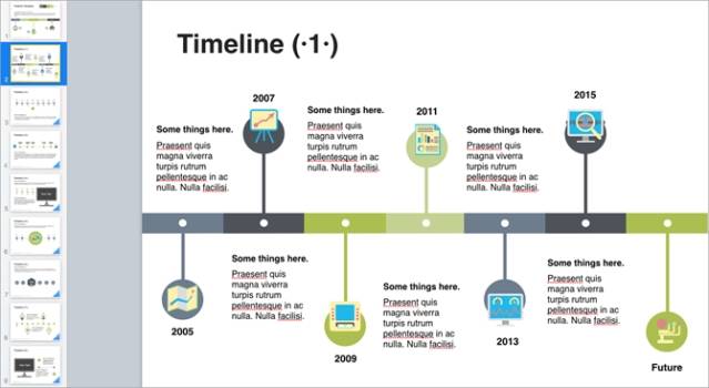 Mẫu slide Timeline