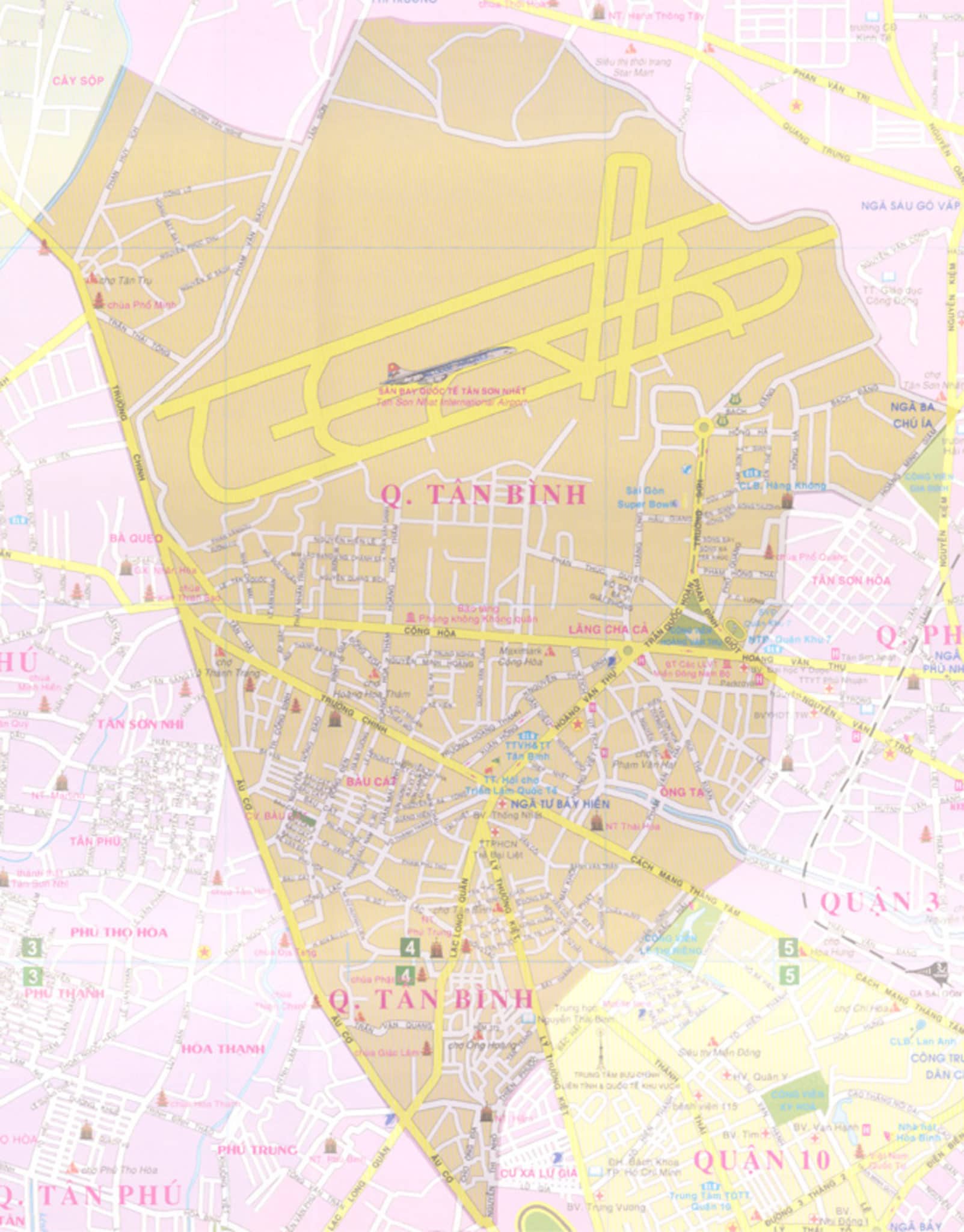 Bản đồ hành chính Quận Tân Bình năm 2022