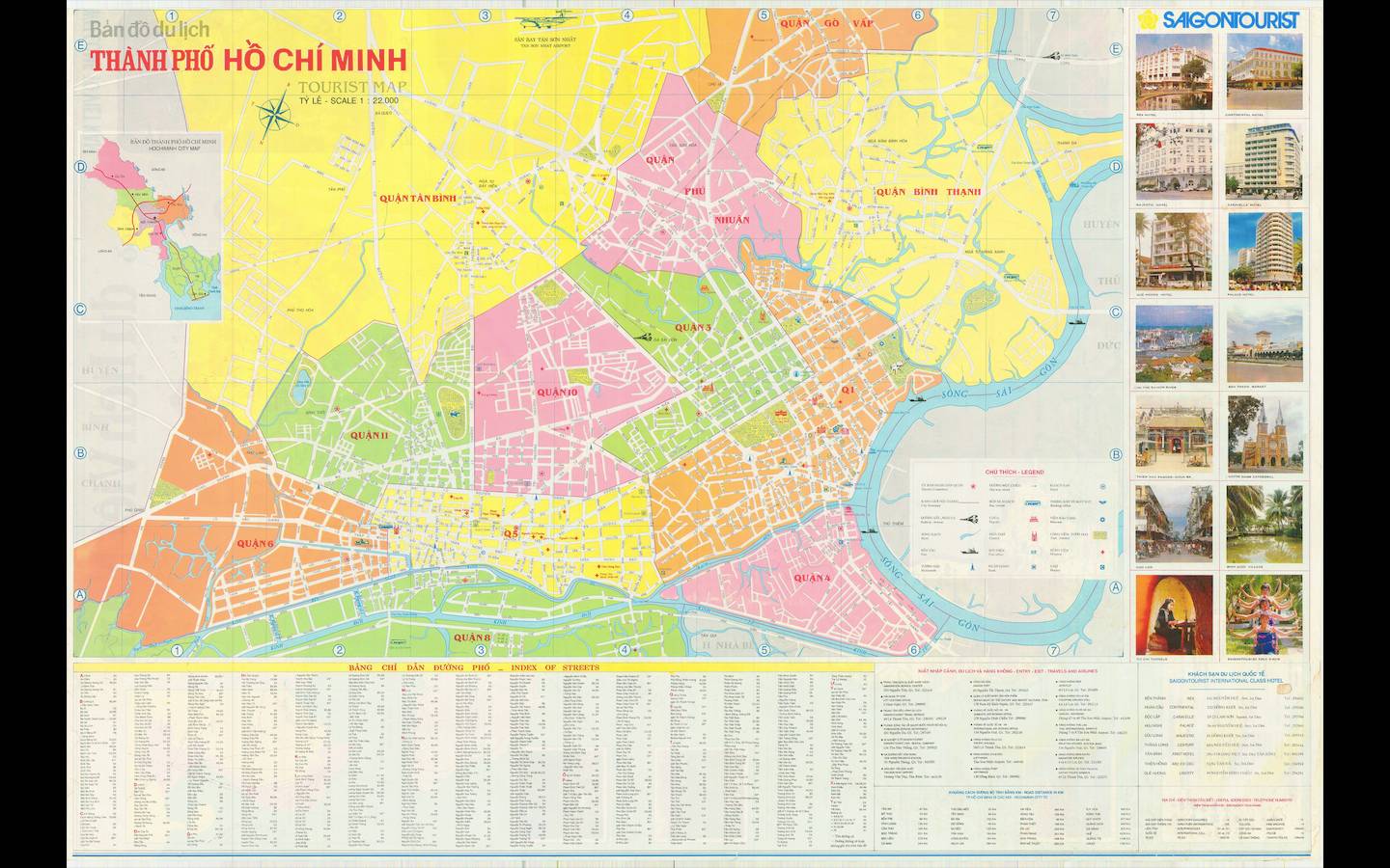 Bản đồ du lịch các quận Thành phố Hồ Chí Minh