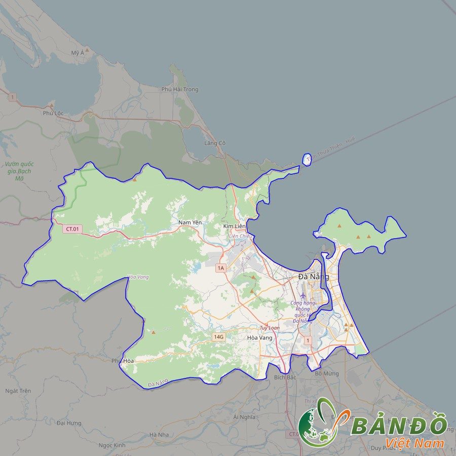 Bản đồ TP Đà Nẵng ở trên nền tảng Open Street Map
