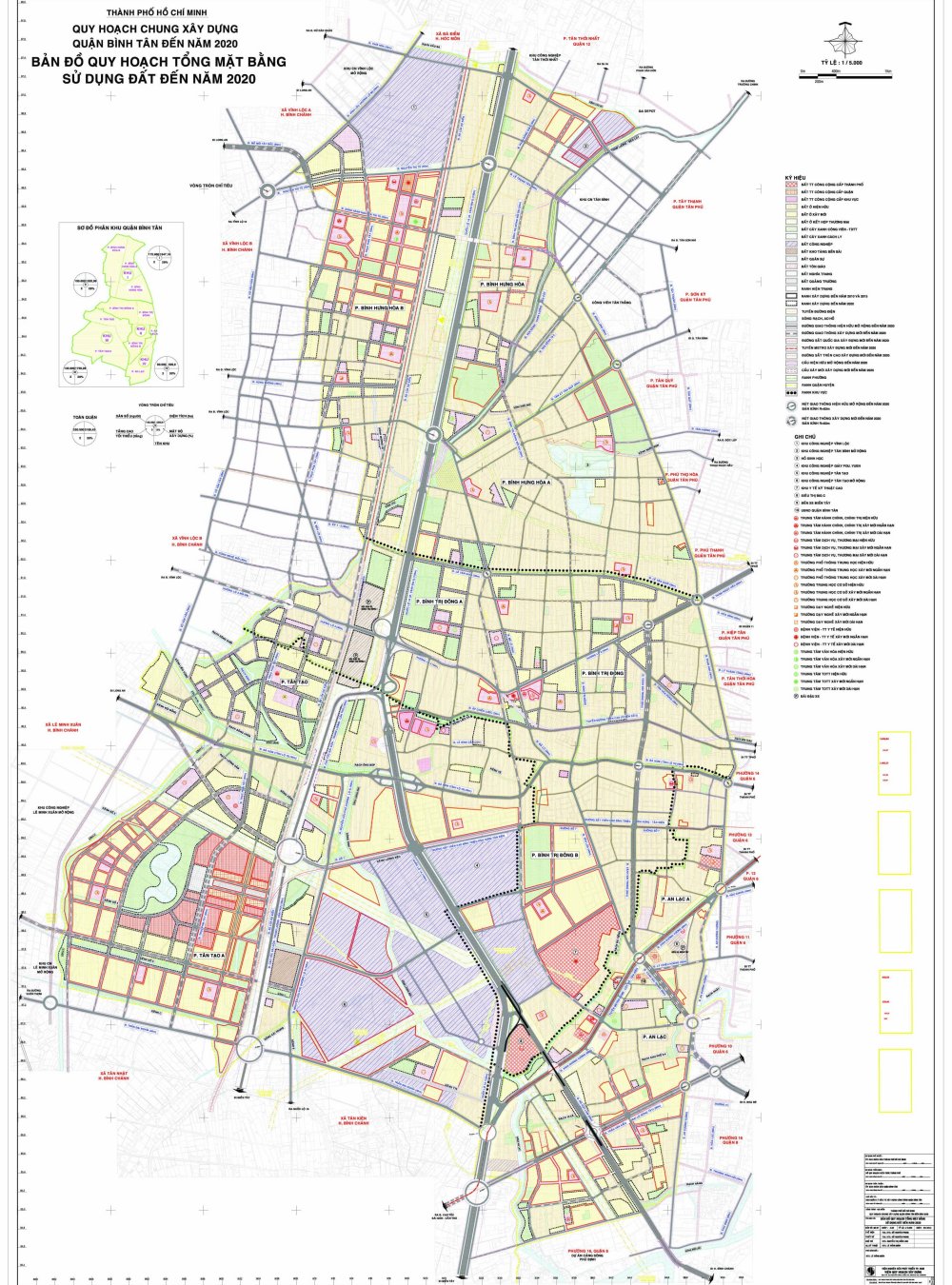 Bản đồ quy hoạch sử dụng đất tại Quận Bình Tân