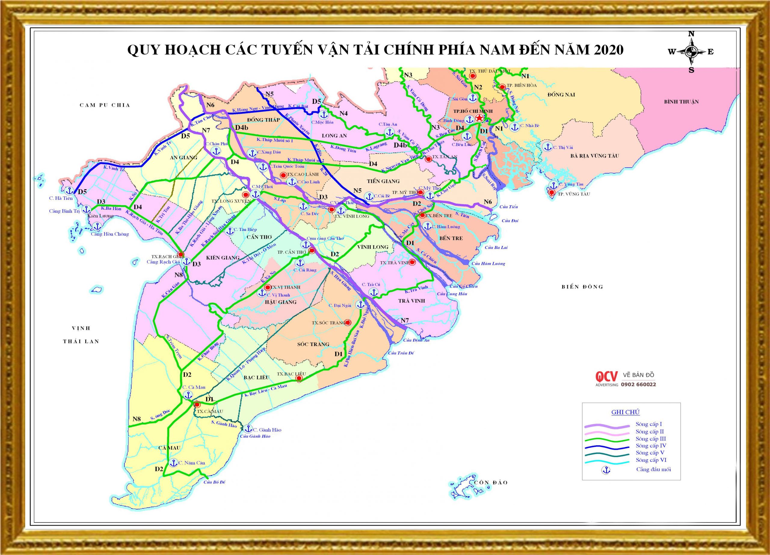 Bản đồ quy hoạch giao thông vận tải tại 13 tỉnh Miền Tây