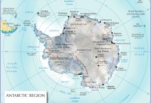 Bản đồ Châu Nam Cực (Antarctica Map) khổ lớn mới nhất