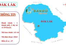 Bản đồ Hành chính Tỉnh Đắk Lắk (Daklak) Năm 2022
