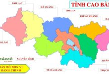 Bản đồ Hành chính tỉnh Cao Bằng mới nhất