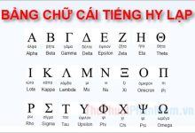 Bảng chữ cái tiếng Hy Lạp chuẩn