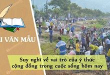 suy nghi ve vai tro cua y thuc cong dong trong cuoc song hom nay