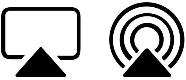 2 biểu tượng chính của AirPlay