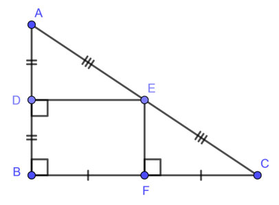 Đường trung trực của tam giác vuông