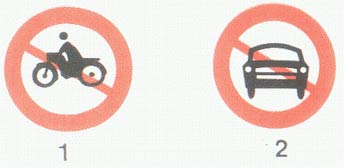  Biển báo hiệu cấm xe môtô hai bánh đi vào