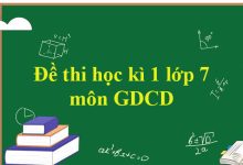 Bộ đề thi học kì 1 môn GDCD lớp 7 năm 2021 - 2022