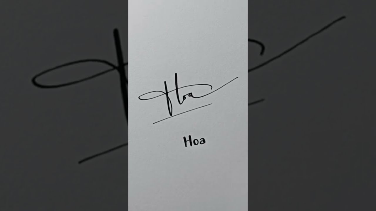 Mẫu chữ ký tên Hoa