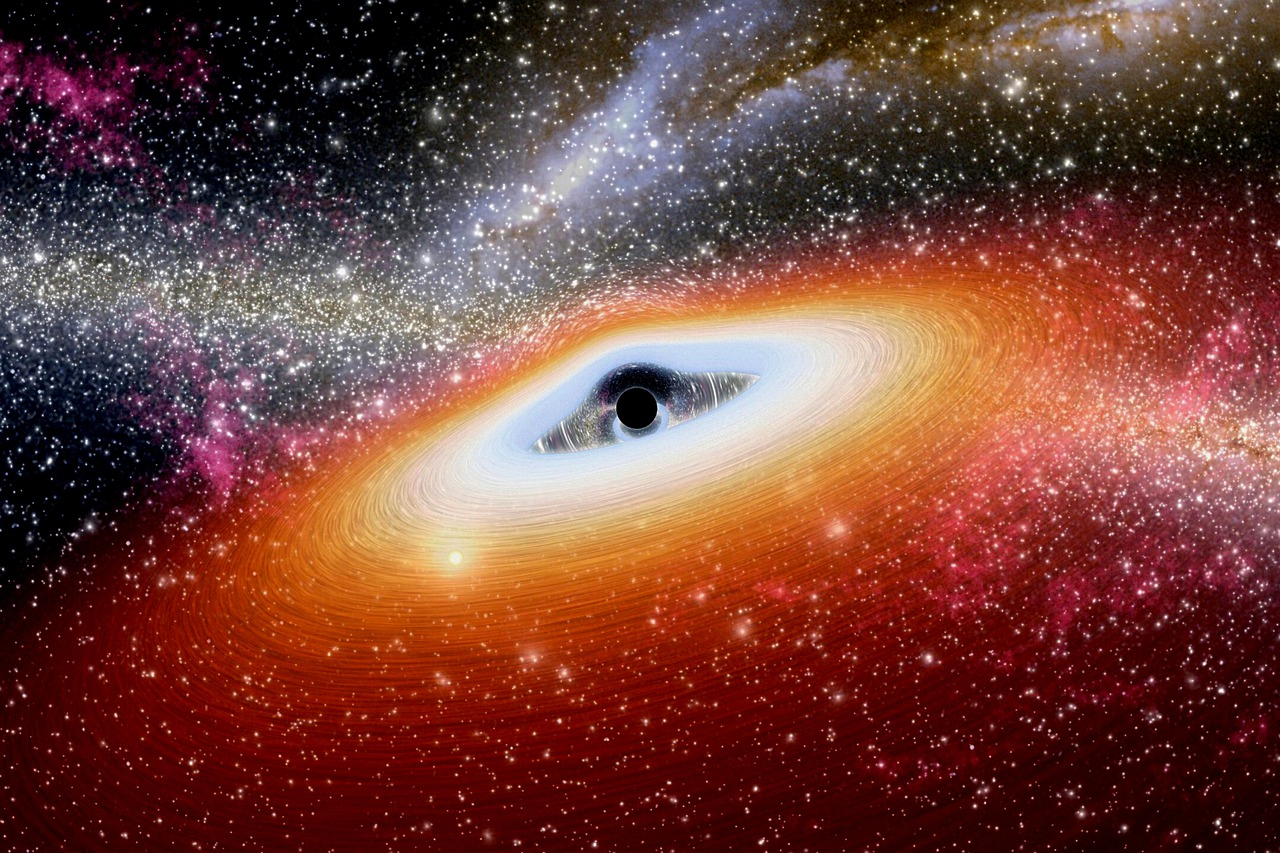 Minh họa về một lỗ đen siêu khối lượng (Ảnh: maxpixel)