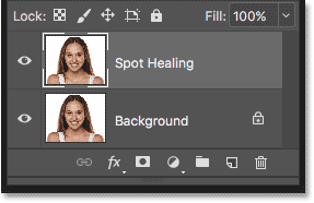 Spot Healing loại bỏ khuyết điểm trong Photoshop