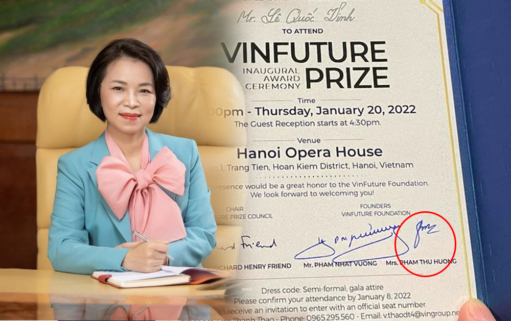 Chữ ký phu nhân chủ tịch tập đoàn Vingroup Phạm Thu Hương
