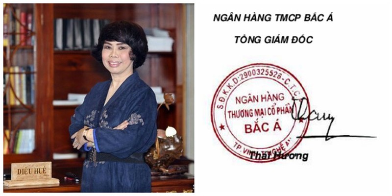 Chữ ký giám đốc Thái Hương