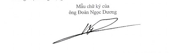 Chữ ký tên Đoàn Ngọc Dương