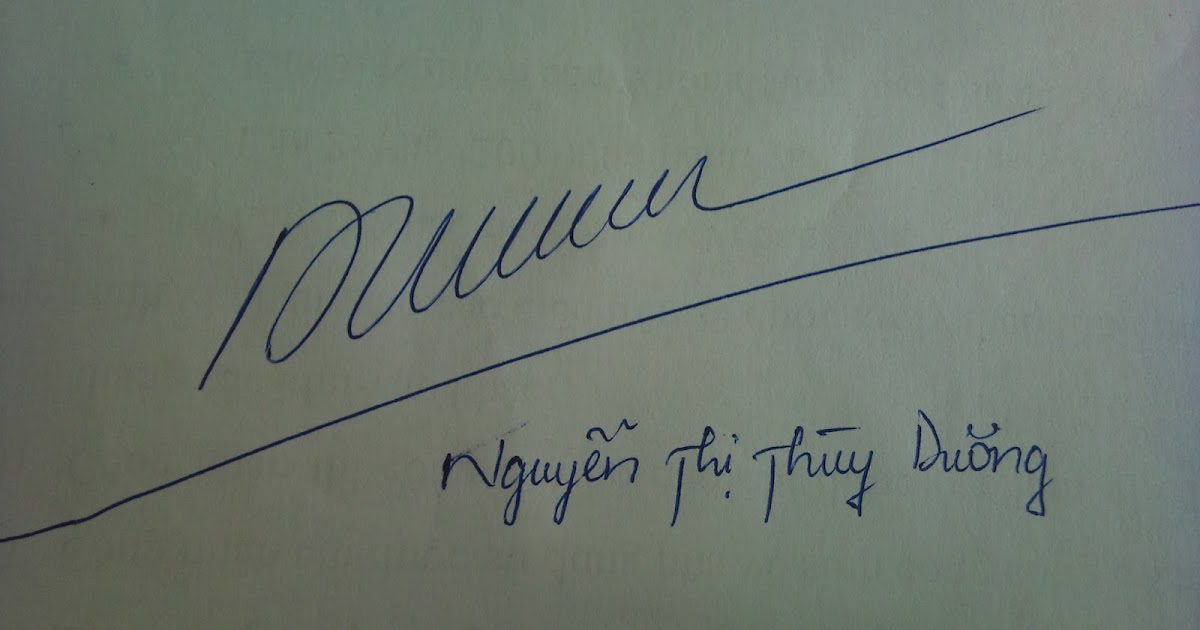Chữ ký tên Nguyễn Thị Thùy Dương