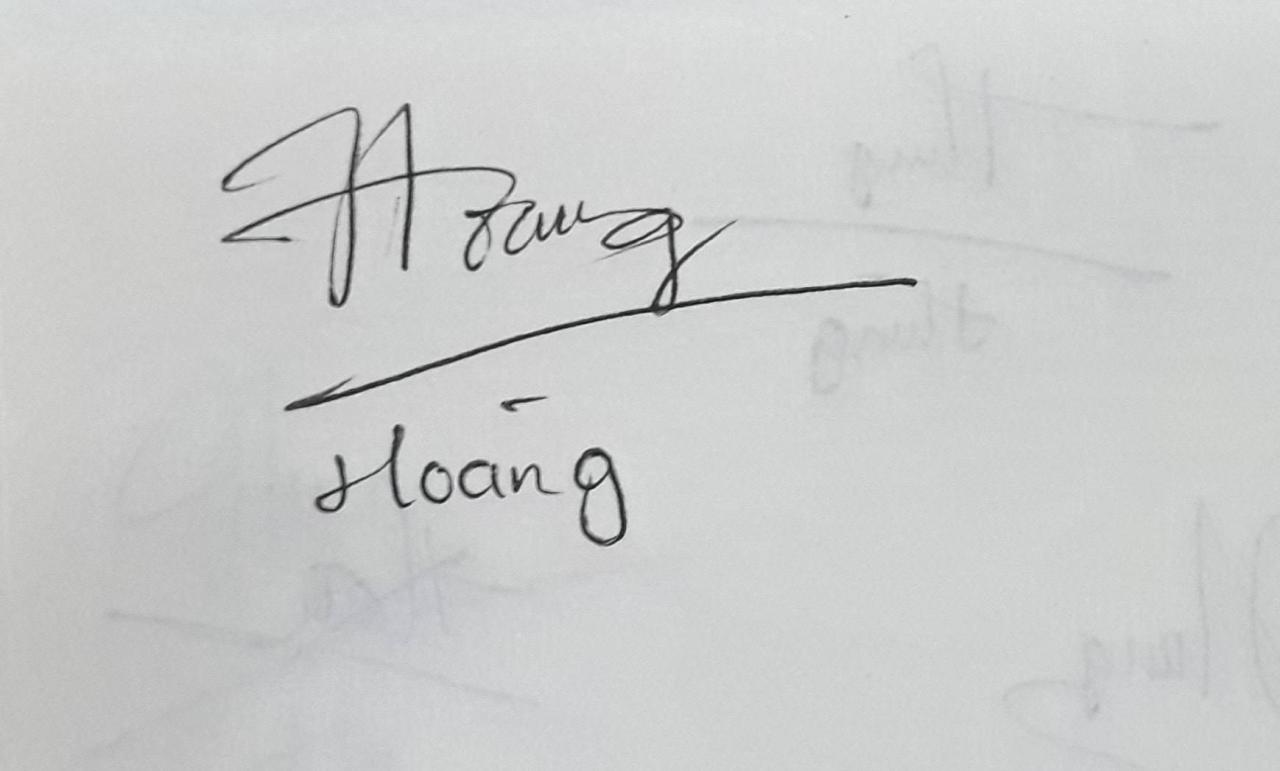 Mẫu chữ ký tên Hoàng