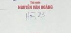 Chữ ký thủ môn Nguyễn Văn Hoàng