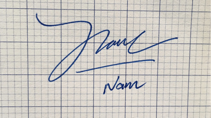 Mẫu chữ ký tên Nam
