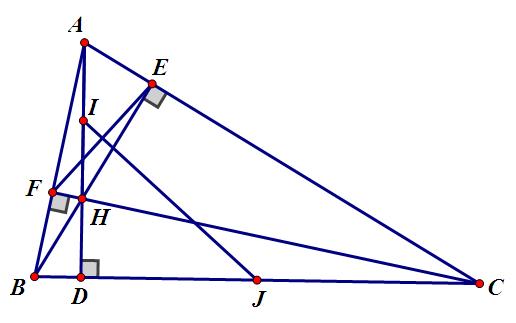 ví dụ về tính chất trực tâm trong tam giác