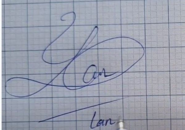 Chữ ký tên Lan ấn tượng