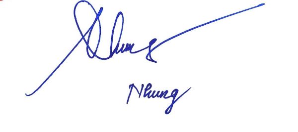 Chữ ký tên Nhung đẹp
