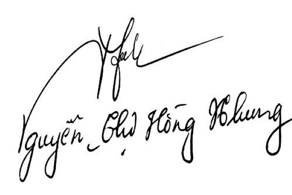 Chữ ký tên Nguyễn Thị Hồng Nhung
