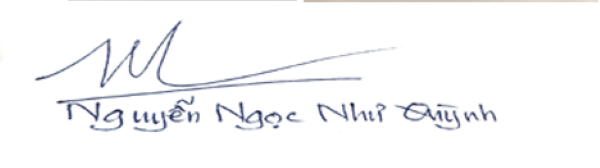 Chữ ký tên Nguyễn Ngọc Như Quỳnh