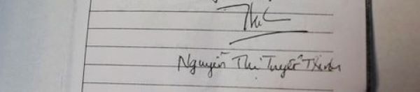 Chữ ký tên Nguyễn Thị Tuyết Trinh